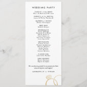 Anneaux d'or moderne Programme de mariage personna (Dos)