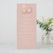 Anneaux d'or Rose moderne Programme de mariage per (Debout devant)
