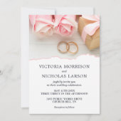 Anneaux élégants modernes avec Faire-part de maria (Devant)