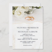 Anneaux élégants modernes avec Faire-part de maria (Devant)