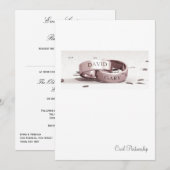 Anneaux enchevêtrés de Gents - Invitation du parte (Devant / Derrière)