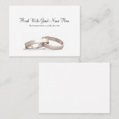 Anneaux entrelacés or BLK - Cartes de lieu (Devant / Derrière)