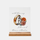 Anneaux et fleurs mariages (Recto)