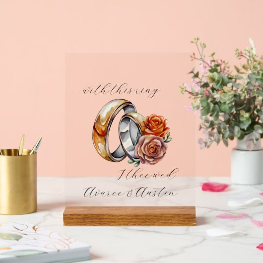 Anneaux et fleurs mariages (Mariage)