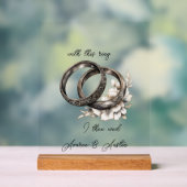 Anneaux et fleurs mariages (Neutre)