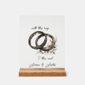 Anneaux et fleurs mariages (Recto)