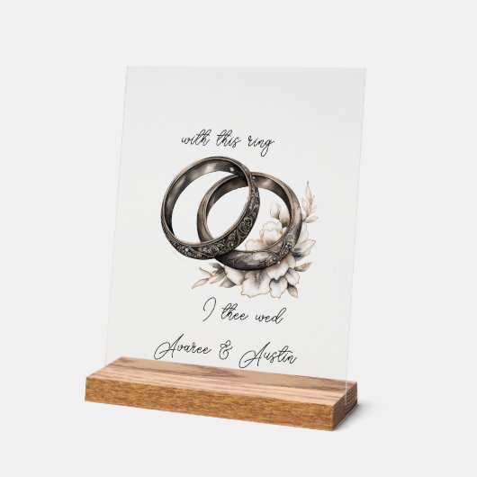 Anneaux et fleurs mariages (Angle)