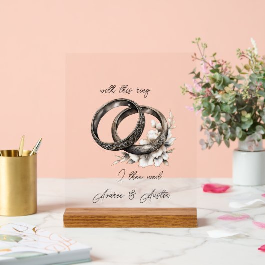 Anneaux et fleurs mariages (Mariage)