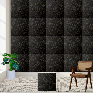 Anneaux géométriques - Carreaux de Motif noir et o