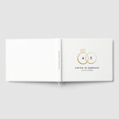 Anneaux Mariage Or Moderne Monogramme Livre d'or (Complet)