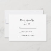 Anneaux Mariages diamant sur carte RSVP gris (Dos)