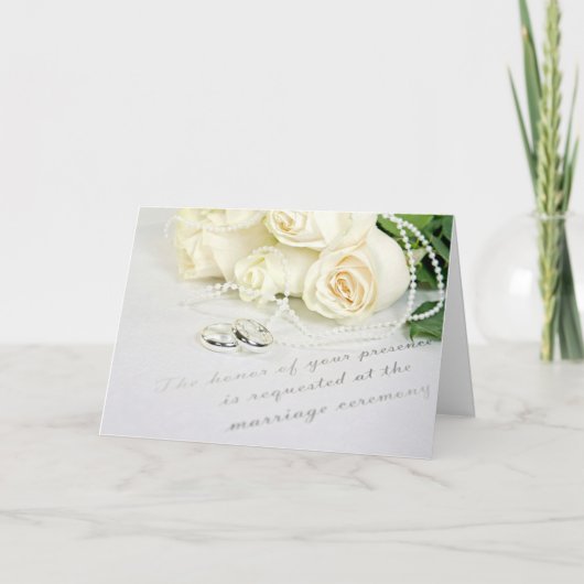 Anneaux mariages et Roses sur invitation (Devant)