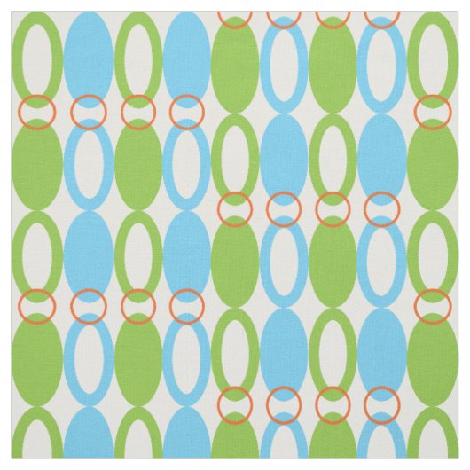 Anneaux tissu bleu et vert de | (Échantillon)