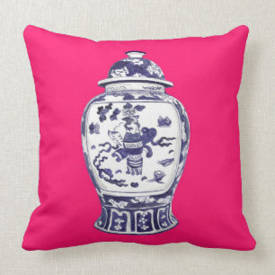 ANNECHOVIE GINGER JAR OP FUSCHIA PILLOW KUSSEN