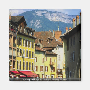 Annecy en Alpen in zomer, Savoie, Frankrijk Magneet