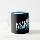 Annecy France Bergen Tweekleurige Koffiemok (Voorkant links)