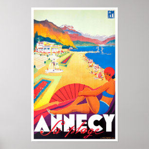 Annecy France vintage Poster