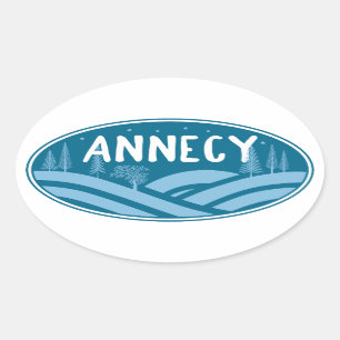Annecy Frankrijk Buiten Ovale Sticker