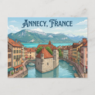 Annecy Frankrijk Reisansichtkaart Briefkaart
