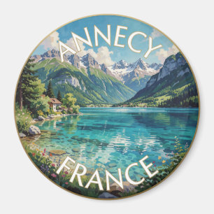 Annecy Frankrijk Turquoise Alpenmeer reisscène Magneet