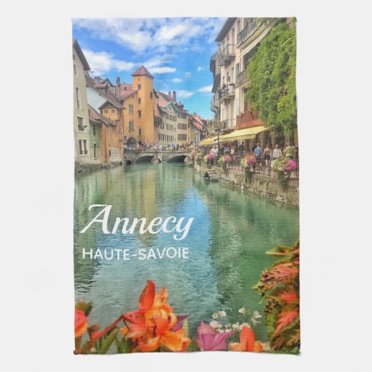 Annecy Old Town Theedoek (Verticaal)