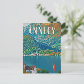 Annecy Photo Vintage Briefkaart (Staand voorkant)