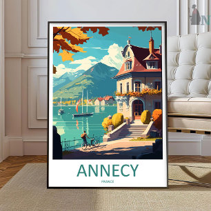 Annecy Reisprint Muurkunst Annecy Wanddecoratie Poster