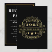 Année 1945 Personnalisée Invitation de fête d'anni (Devant / Derrière)