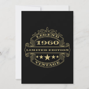 Année 1960 Personnalisée Invitation de fête d'anni
