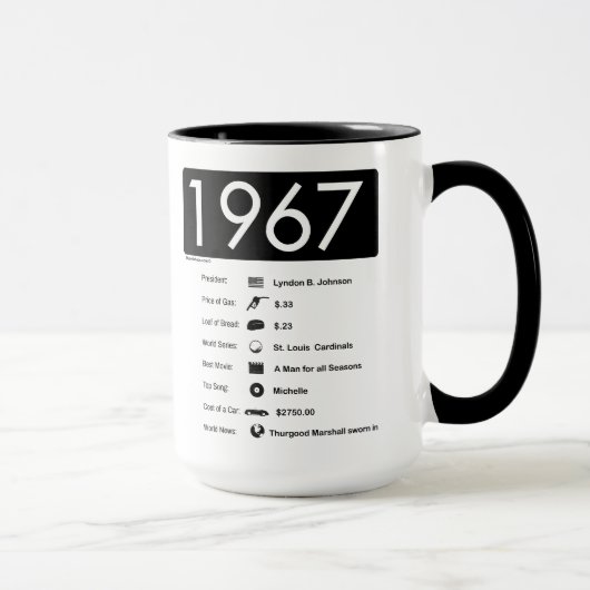 année 1967-Great (15 onces.) Tasse de café (Droite)