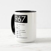 année 1967-Great (15 onces.) Tasse de café (Devant gauche)