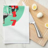 Année 2017 du coq en Cercle Vert Serviette K (Quart Plié)