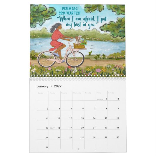 Année 2024 Texte Ps 56:3 Calendrier (Jan 2027)