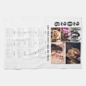 Année 2026 Calendrier 5 Photo Collage Serviette de (Horizontal)