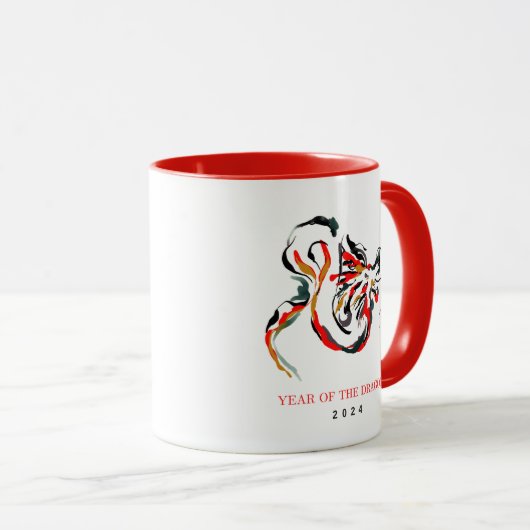 Année aquarelle de la Mug Dragon (Devant droit)