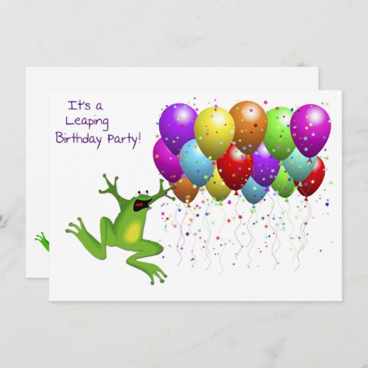 Année bissextile Invitation d'anniversaire (Devant / Derrière)