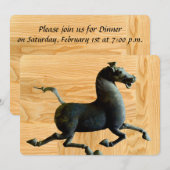 Année Bois du Cheval Invitation personnalisée (Devant / Derrière)