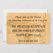 Année Bois du Cheval Invitation personnalisée (Dos)