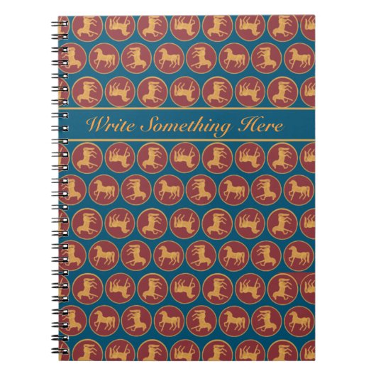 Année Chic Personnalisée du Carnet Spiral du Cheva (Devant)