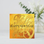 Année Chien d'or Papercut chinois 2018 Invitation (Debout devant)