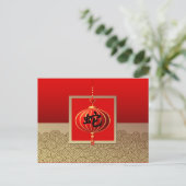 Année chinoise de la carte postale de serpent roug (Debout devant)