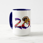 année chinoise de tasse de la nouvelle année 2015 (Devant gauche)