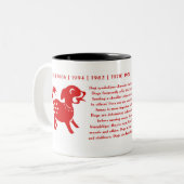 ANNÉE CHINOISE DE ZODIAQUE DE LA TASSE DE CHIEN (Devant gauche)