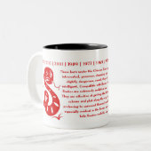 ANNÉE CHINOISE DE ZODIAQUE DE LA TASSE DE SERPENT (Devant gauche)