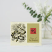 Année chinoise des cartes postales de serpent (Debout devant)