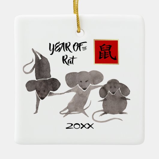 Année chinoise des ornements Cadeaux de Rat (Devant)
