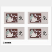 Année chinoise des Stickers Rabbit (Feuille)