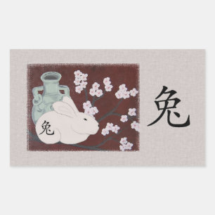 Année chinoise des Stickers Rabbit