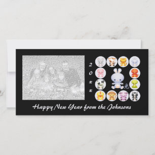 Année chinoise du zodiaque du Carte photo lapin