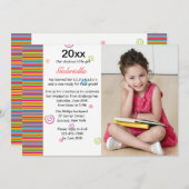 Année colorée Photo Graduation Invitation (Devant / Derrière)